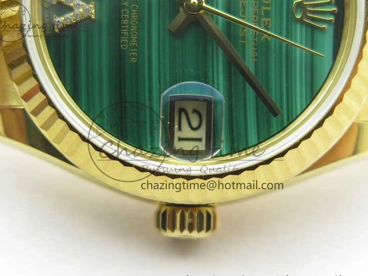 Bracelet Dial EWF 31mm ETA2688 Best Green YG Daydate Edition Malachite YG President on 278288 0430